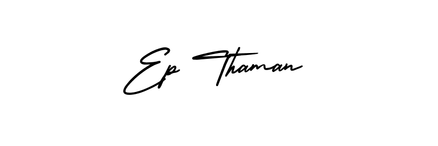 Similarly AmerikaSignatureDemo-Regular is the best handwritten signature design. Signature creator online .You can use it as an online autograph creator for name Ep Thaman. Ep Thaman signature style 3 images and pictures png