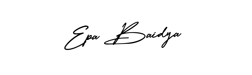 Epa Baidya stylish signature style. Best Handwritten Sign (AmerikaSignatureDemo-Regular) for my name. Handwritten Signature Collection Ideas for my name Epa Baidya. Epa Baidya signature style 3 images and pictures png