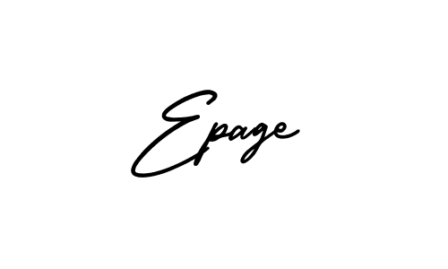 Use a signature maker to create a handwritten signature online. With this signature software, you can design (AmerikaSignatureDemo-Regular) your own signature for name Epage. Epage signature style 3 images and pictures png