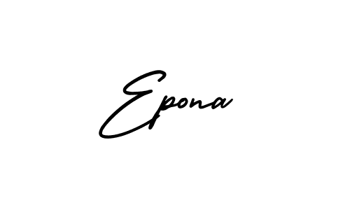 Create a beautiful signature design for name Epona. With this signature (AmerikaSignatureDemo-Regular) fonts, you can make a handwritten signature for free. Epona signature style 3 images and pictures png