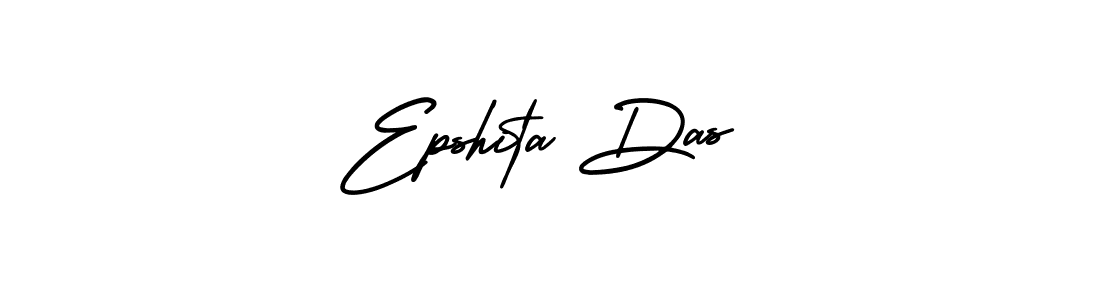 The best way (AmerikaSignatureDemo-Regular) to make a short signature is to pick only two or three words in your name. The name Epshita Das include a total of six letters. For converting this name. Epshita Das signature style 3 images and pictures png