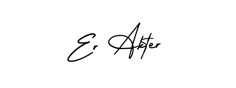How to make Er Akter signature? AmerikaSignatureDemo-Regular is a professional autograph style. Create handwritten signature for Er Akter name. Er Akter signature style 3 images and pictures png