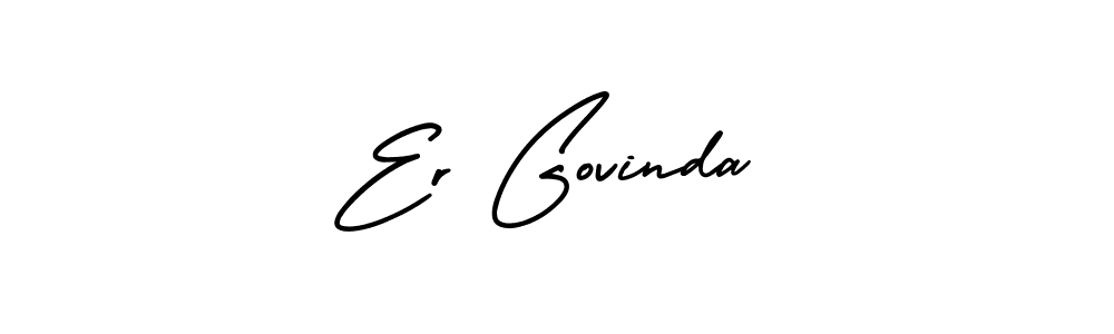 You should practise on your own different ways (AmerikaSignatureDemo-Regular) to write your name (Er Govinda) in signature. don't let someone else do it for you. Er Govinda signature style 3 images and pictures png