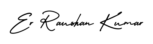 Practice writing Er Raushan Kumar with the flow of AmerikaSignatureDemo-Regular lettering. A fantastic source of inspiration for developing your personal signature style. Er Raushan Kumar signature style 3 images and pictures png