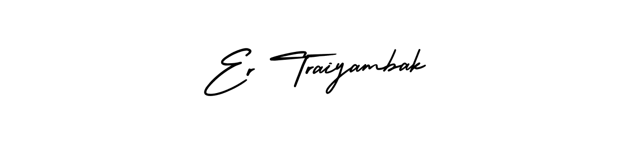 This is the best signature style for the Er Traiyambak name. Also you like these signature font (AmerikaSignatureDemo-Regular). Mix name signature. Er Traiyambak signature style 3 images and pictures png