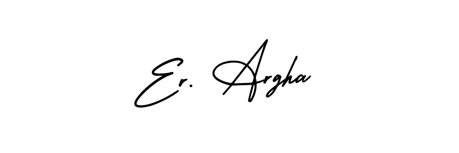 How to make Er. Argha signature? AmerikaSignatureDemo-Regular is a professional autograph style. Create handwritten signature for Er. Argha name. Er. Argha signature style 3 images and pictures png