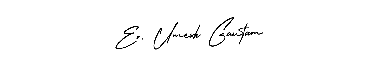 Make a beautiful signature design for name Er. Umesh Gautam. With this signature (AmerikaSignatureDemo-Regular) style, you can create a handwritten signature for free. Er. Umesh Gautam signature style 3 images and pictures png