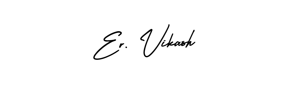 Create a beautiful signature design for name Er. Vikash. With this signature (AmerikaSignatureDemo-Regular) fonts, you can make a handwritten signature for free. Er. Vikash signature style 3 images and pictures png