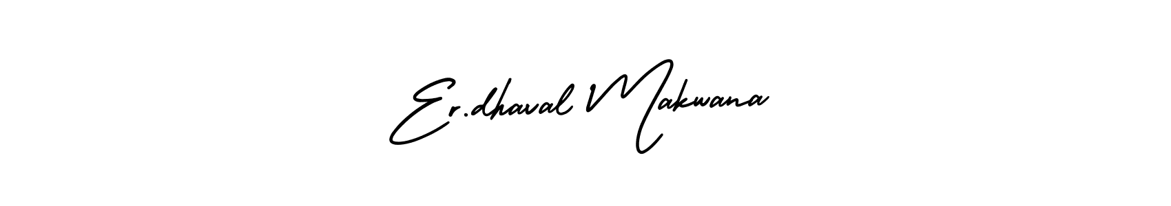 Design your own signature with our free online signature maker. With this signature software, you can create a handwritten (AmerikaSignatureDemo-Regular) signature for name Er.dhaval Makwana. Er.dhaval Makwana signature style 3 images and pictures png