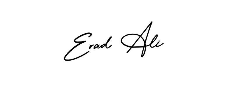 The best way (AmerikaSignatureDemo-Regular) to make a short signature is to pick only two or three words in your name. The name Erad Ali include a total of six letters. For converting this name. Erad Ali signature style 3 images and pictures png