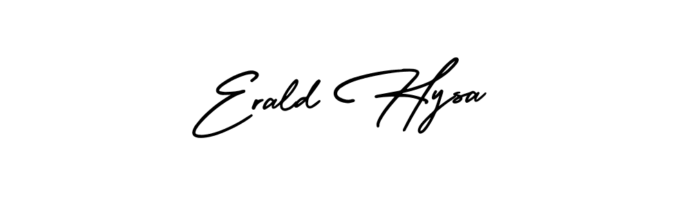 This is the best signature style for the Erald Hysa name. Also you like these signature font (AmerikaSignatureDemo-Regular). Mix name signature. Erald Hysa signature style 3 images and pictures png