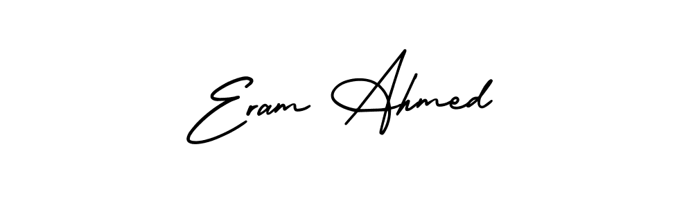 Use a signature maker to create a handwritten signature online. With this signature software, you can design (AmerikaSignatureDemo-Regular) your own signature for name Eram Ahmed. Eram Ahmed signature style 3 images and pictures png