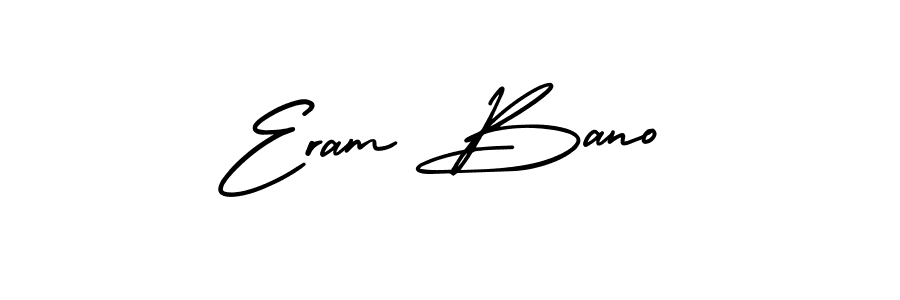 Eram Bano stylish signature style. Best Handwritten Sign (AmerikaSignatureDemo-Regular) for my name. Handwritten Signature Collection Ideas for my name Eram Bano. Eram Bano signature style 3 images and pictures png