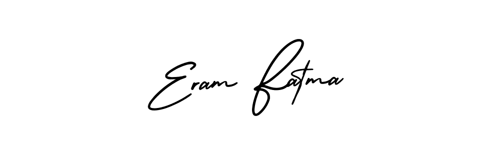 Eram Fatma stylish signature style. Best Handwritten Sign (AmerikaSignatureDemo-Regular) for my name. Handwritten Signature Collection Ideas for my name Eram Fatma. Eram Fatma signature style 3 images and pictures png