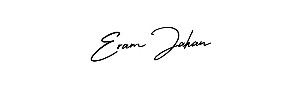 How to Draw Eram Jahan signature style? AmerikaSignatureDemo-Regular is a latest design signature styles for name Eram Jahan. Eram Jahan signature style 3 images and pictures png