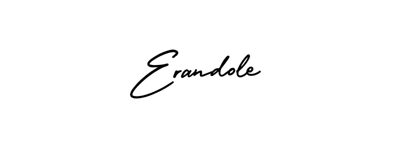 The best way (AmerikaSignatureDemo-Regular) to make a short signature is to pick only two or three words in your name. The name Erandole include a total of six letters. For converting this name. Erandole signature style 3 images and pictures png