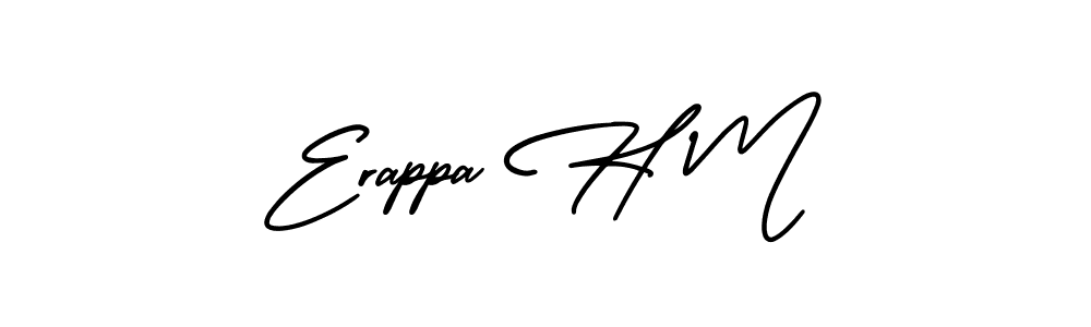 How to make Erappa H M name signature. Use AmerikaSignatureDemo-Regular style for creating short signs online. This is the latest handwritten sign. Erappa H M signature style 3 images and pictures png