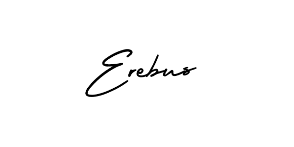 Erebus stylish signature style. Best Handwritten Sign (AmerikaSignatureDemo-Regular) for my name. Handwritten Signature Collection Ideas for my name Erebus. Erebus signature style 3 images and pictures png