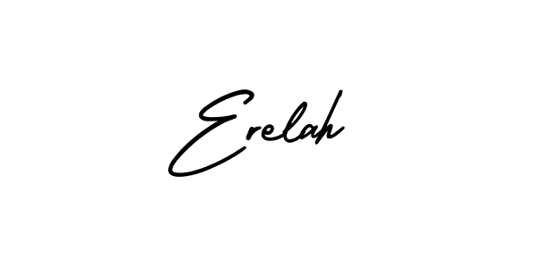 Design your own signature with our free online signature maker. With this signature software, you can create a handwritten (AmerikaSignatureDemo-Regular) signature for name Erelah. Erelah signature style 3 images and pictures png
