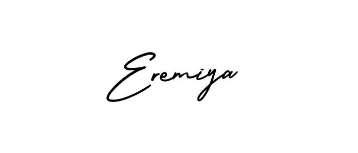 Use a signature maker to create a handwritten signature online. With this signature software, you can design (AmerikaSignatureDemo-Regular) your own signature for name Eremiya. Eremiya signature style 3 images and pictures png