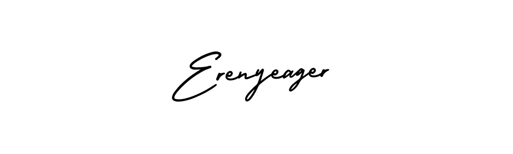 Erenyeager stylish signature style. Best Handwritten Sign (AmerikaSignatureDemo-Regular) for my name. Handwritten Signature Collection Ideas for my name Erenyeager. Erenyeager signature style 3 images and pictures png