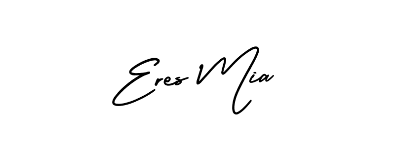 This is the best signature style for the Eres Mia name. Also you like these signature font (AmerikaSignatureDemo-Regular). Mix name signature. Eres Mia signature style 3 images and pictures png