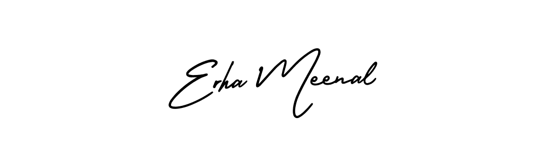 Use a signature maker to create a handwritten signature online. With this signature software, you can design (AmerikaSignatureDemo-Regular) your own signature for name Erha Meenal. Erha Meenal signature style 3 images and pictures png