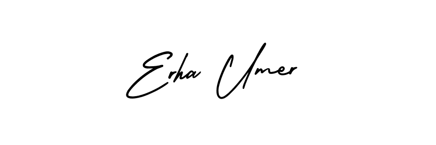 It looks lik you need a new signature style for name Erha Umer. Design unique handwritten (AmerikaSignatureDemo-Regular) signature with our free signature maker in just a few clicks. Erha Umer signature style 3 images and pictures png