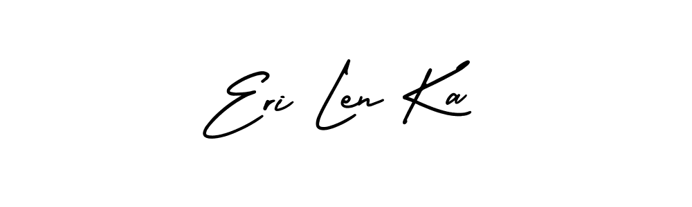 How to make Eri Len Ka name signature. Use AmerikaSignatureDemo-Regular style for creating short signs online. This is the latest handwritten sign. Eri Len Ka signature style 3 images and pictures png