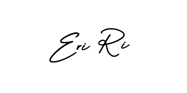 The best way (AmerikaSignatureDemo-Regular) to make a short signature is to pick only two or three words in your name. The name Eri Ri include a total of six letters. For converting this name. Eri Ri signature style 3 images and pictures png