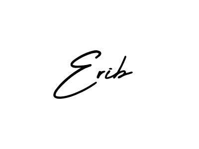 Erib stylish signature style. Best Handwritten Sign (AmerikaSignatureDemo-Regular) for my name. Handwritten Signature Collection Ideas for my name Erib. Erib signature style 3 images and pictures png