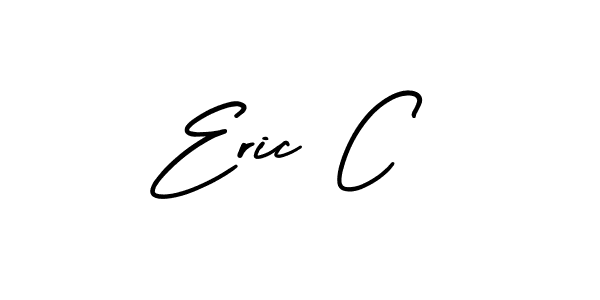 The best way (AmerikaSignatureDemo-Regular) to make a short signature is to pick only two or three words in your name. The name Eric C include a total of six letters. For converting this name. Eric C signature style 3 images and pictures png