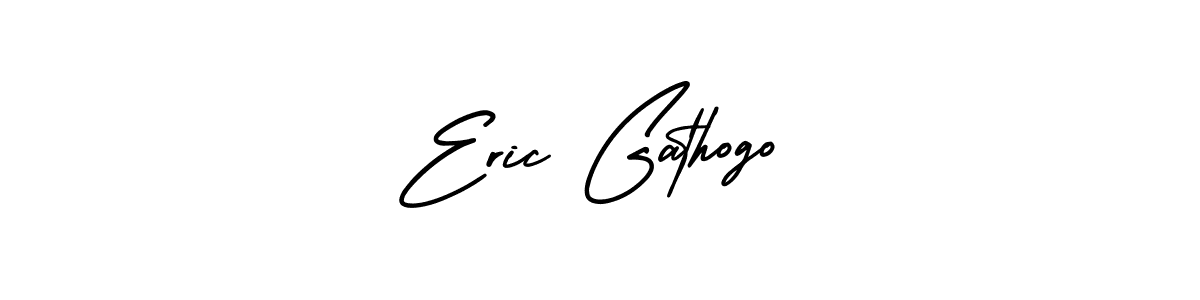 Eric Gathogo stylish signature style. Best Handwritten Sign (AmerikaSignatureDemo-Regular) for my name. Handwritten Signature Collection Ideas for my name Eric Gathogo. Eric Gathogo signature style 3 images and pictures png