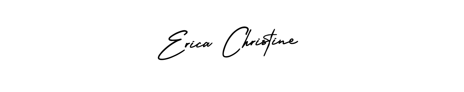The best way (AmerikaSignatureDemo-Regular) to make a short signature is to pick only two or three words in your name. The name Erica Christine include a total of six letters. For converting this name. Erica Christine signature style 3 images and pictures png