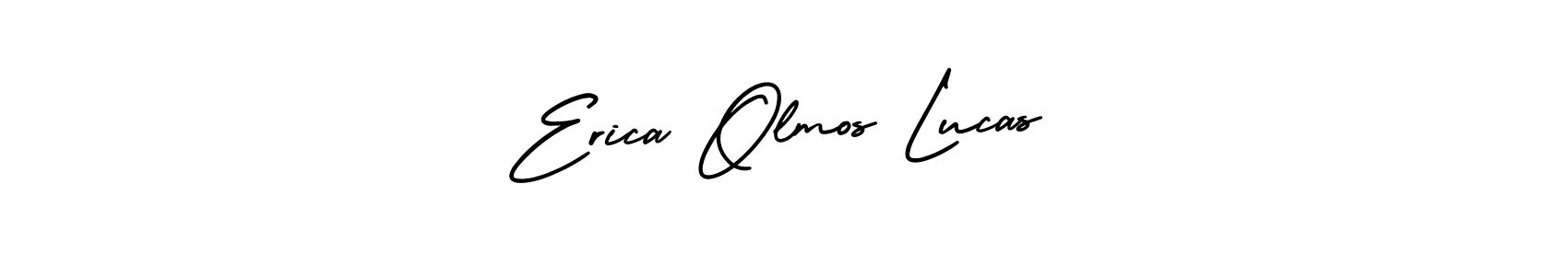 This is the best signature style for the Erica Olmos Lucas name. Also you like these signature font (AmerikaSignatureDemo-Regular). Mix name signature. Erica Olmos Lucas signature style 3 images and pictures png