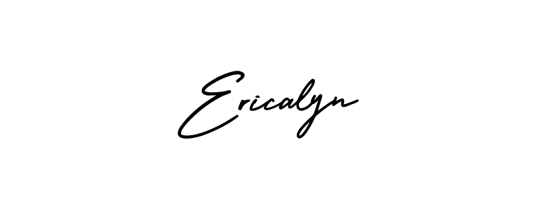 How to make Ericalyn name signature. Use AmerikaSignatureDemo-Regular style for creating short signs online. This is the latest handwritten sign. Ericalyn signature style 3 images and pictures png