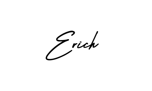 Create a beautiful signature design for name Erich. With this signature (AmerikaSignatureDemo-Regular) fonts, you can make a handwritten signature for free. Erich signature style 3 images and pictures png