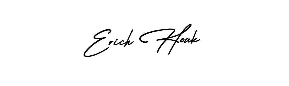 How to make Erich Hoak name signature. Use AmerikaSignatureDemo-Regular style for creating short signs online. This is the latest handwritten sign. Erich Hoak signature style 3 images and pictures png