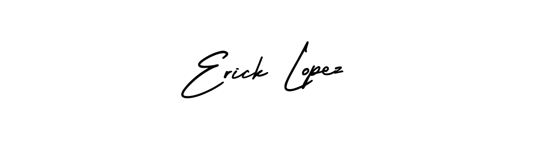 Make a beautiful signature design for name Erick Lopez. With this signature (AmerikaSignatureDemo-Regular) style, you can create a handwritten signature for free. Erick Lopez signature style 3 images and pictures png