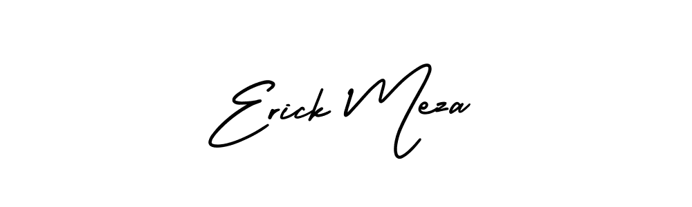 Make a beautiful signature design for name Erick Meza. With this signature (AmerikaSignatureDemo-Regular) style, you can create a handwritten signature for free. Erick Meza signature style 3 images and pictures png