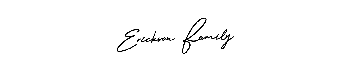 This is the best signature style for the Erickson Family name. Also you like these signature font (AmerikaSignatureDemo-Regular). Mix name signature. Erickson Family signature style 3 images and pictures png