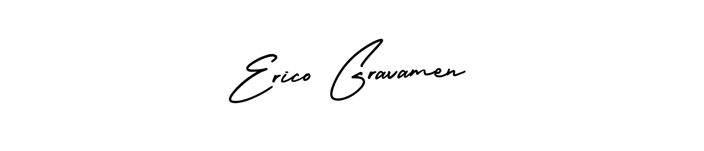 You should practise on your own different ways (AmerikaSignatureDemo-Regular) to write your name (Erico Gravamen) in signature. don't let someone else do it for you. Erico Gravamen signature style 3 images and pictures png