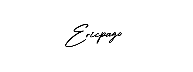 if you are searching for the best signature style for your name Ericpago. so please give up your signature search. here we have designed multiple signature styles  using AmerikaSignatureDemo-Regular. Ericpago signature style 3 images and pictures png