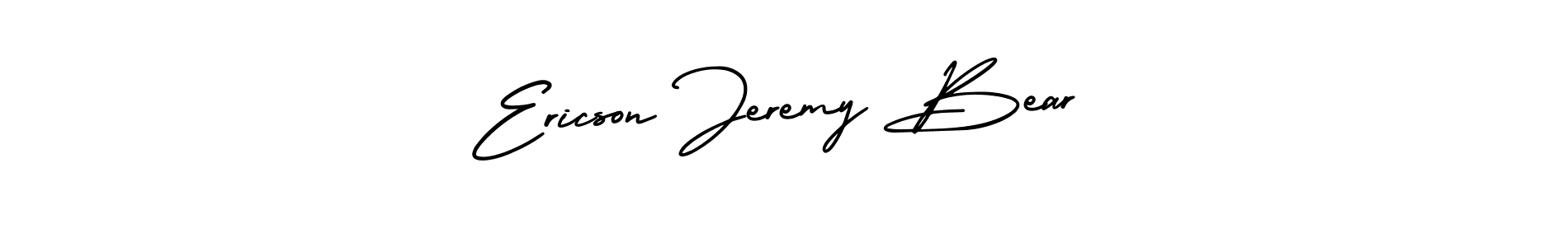 Check out images of Autograph of Ericson Jeremy Bear name. Actor Ericson Jeremy Bear Signature Style. AmerikaSignatureDemo-Regular is a professional sign style online. Ericson Jeremy Bear signature style 3 images and pictures png