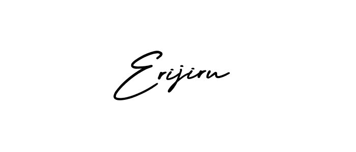 It looks lik you need a new signature style for name Erijiru. Design unique handwritten (AmerikaSignatureDemo-Regular) signature with our free signature maker in just a few clicks. Erijiru signature style 3 images and pictures png