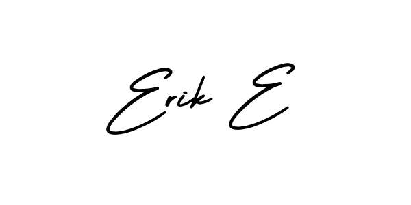 Design your own signature with our free online signature maker. With this signature software, you can create a handwritten (AmerikaSignatureDemo-Regular) signature for name Erik E. Erik E signature style 3 images and pictures png
