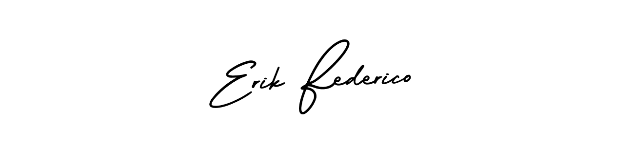 Use a signature maker to create a handwritten signature online. With this signature software, you can design (AmerikaSignatureDemo-Regular) your own signature for name Erik Federico. Erik Federico signature style 3 images and pictures png