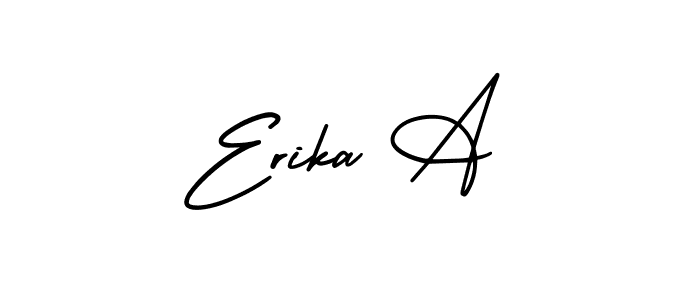 It looks lik you need a new signature style for name Erika A. Design unique handwritten (AmerikaSignatureDemo-Regular) signature with our free signature maker in just a few clicks. Erika A signature style 3 images and pictures png