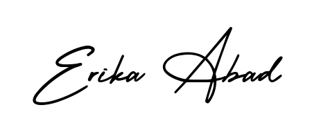 The AmerikaSignatureDemo-Regular font gives name Erika Abad a signature that looks effortless yet distinguished. Download high-res PNG instantly. Erika Abad signature style 3 images and pictures png