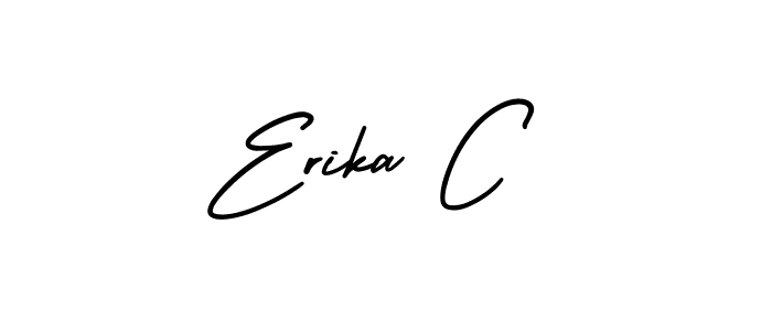 Design your own signature with our free online signature maker. With this signature software, you can create a handwritten (AmerikaSignatureDemo-Regular) signature for name Erika C. Erika C signature style 3 images and pictures png